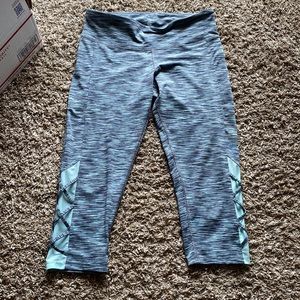Champion teal in Black 3/4 leggings
